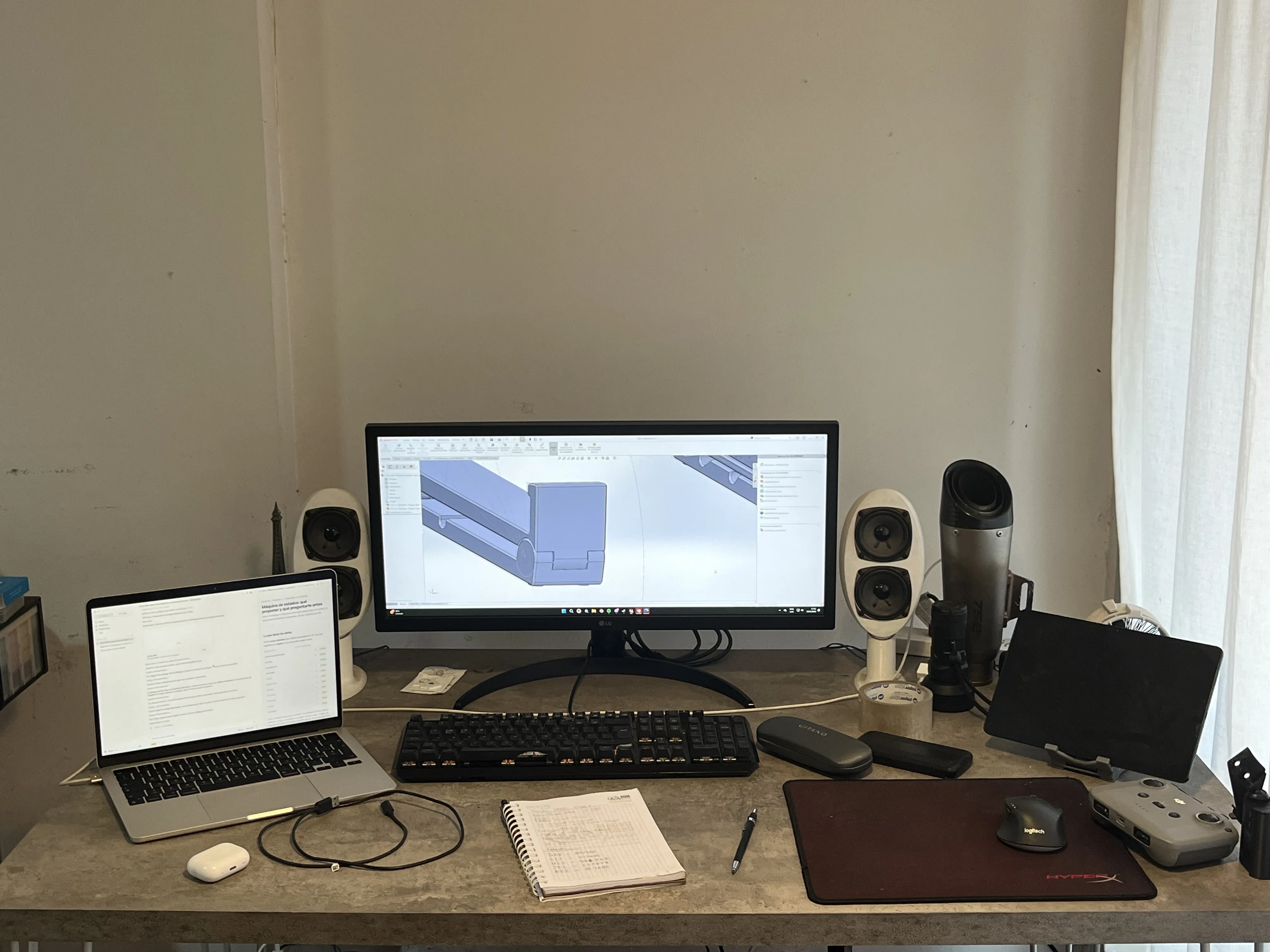 Escritorio antes y después de usar Nodo Pivot One — antes